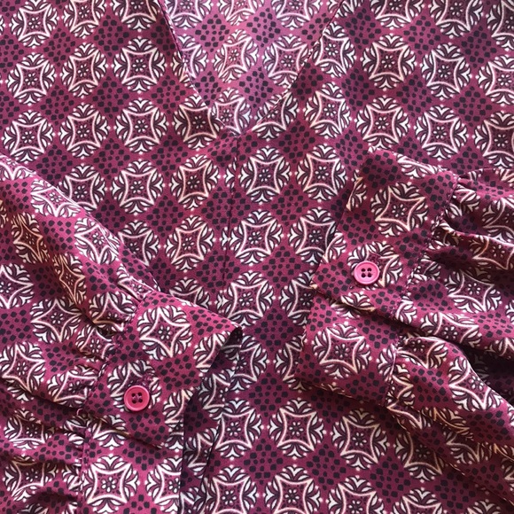 Red Print Blouse - Picture 6 of 8